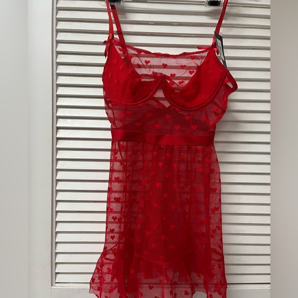 Frederick of Hollywood RED Nighty, small